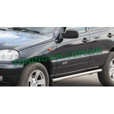 Боковые пороги трубы на CHEVROLET NIVA 2002-2009