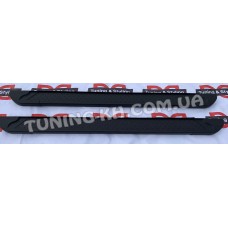 Боковые пороги на FIAT DOBLO 2010-2015 (Allmond Black)