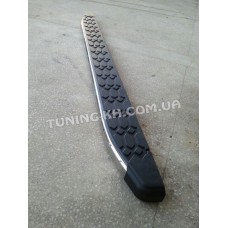 Боковые пороги на FIAT DOBLO 2010-2015 (BlackLine)