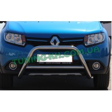 Защита переднего бампера кенгурятник на RENAULT SANDERO (STEPWAY) 2013+ (F1-11)