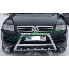 Защита переднего бампера кенгурятник на VOLKSWAGEN TOUAREG 2002-2007 (F1-03)