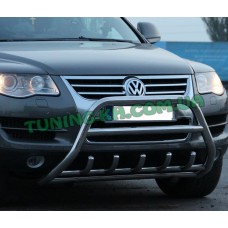 Защита переднего бампера кенгурятник на VOLKSWAGEN TOUAREG 2002-2007 (F1-03M)