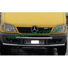 Защита переднего бампера ус на MERCEDES-BENZ SPRINTER 2000-2006 (F3-35)