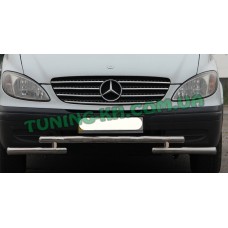 Защита переднего бампера ус на MERCEDES-BENZ VITO (VIANO) W639 2003-2010 (F3-07)