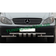 Защита переднего бампера ус на MERCEDES-BENZ VITO (VIANO) W639 2003-2010 (F3-08)