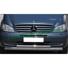 Защита переднего бампера ус на MERCEDES-BENZ VITO (VIANO) W639 2003-2010 (F3-10)