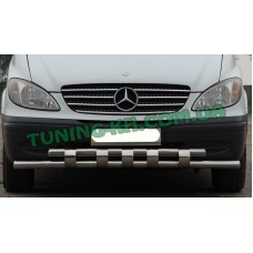 Защита переднего бампера ус на MERCEDES-BENZ VITO (VIANO) W639 2003-2010 (F3-12)