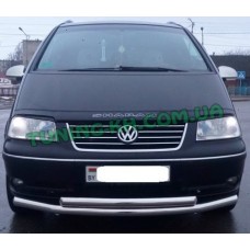 Защита переднего бампера ус на VOLKSWAGEN SHARAN 2004-2010 (F3-10)