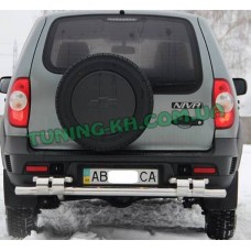 Защита заднего бампера на CHEVROLET NIVA 2010+ (B1-08)