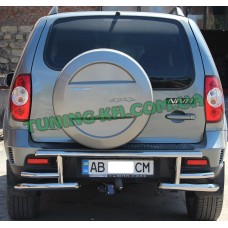 Защита заднего бампера на CHEVROLET NIVA 2010+ (B1-10M)