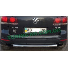 Защита заднего бампера на VOLKSWAGEN TOUAREG 2002-2007 (B1-02)